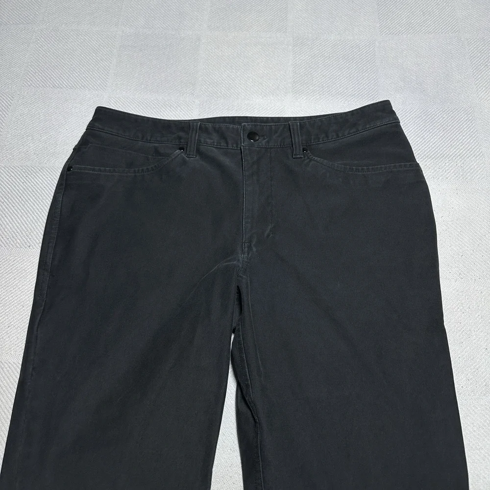Lululemon ABC Slim Utilitech Pants Mens 33x33 Black Stretch 5 Pocket Jean Active - Picture 2 of 12